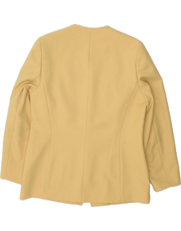 EASTEX Womens 4 Button Blazer Jacket UK 14 Large Yellow Polyester Vintage Eastex and Second-Hand Eastex from Messina Hembry 