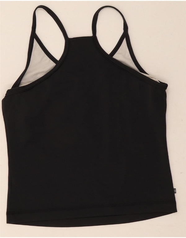 Adidas Womens Crop Vest Top UK 12 Medium Black Polyester