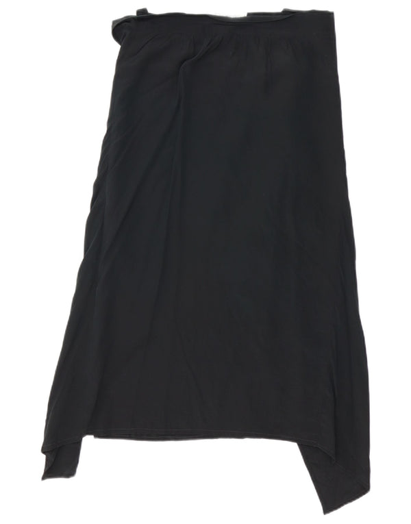 MAX MARA Womens Pianoforte Asymmetric Wrap Skirt IT 40 Small W28  Black