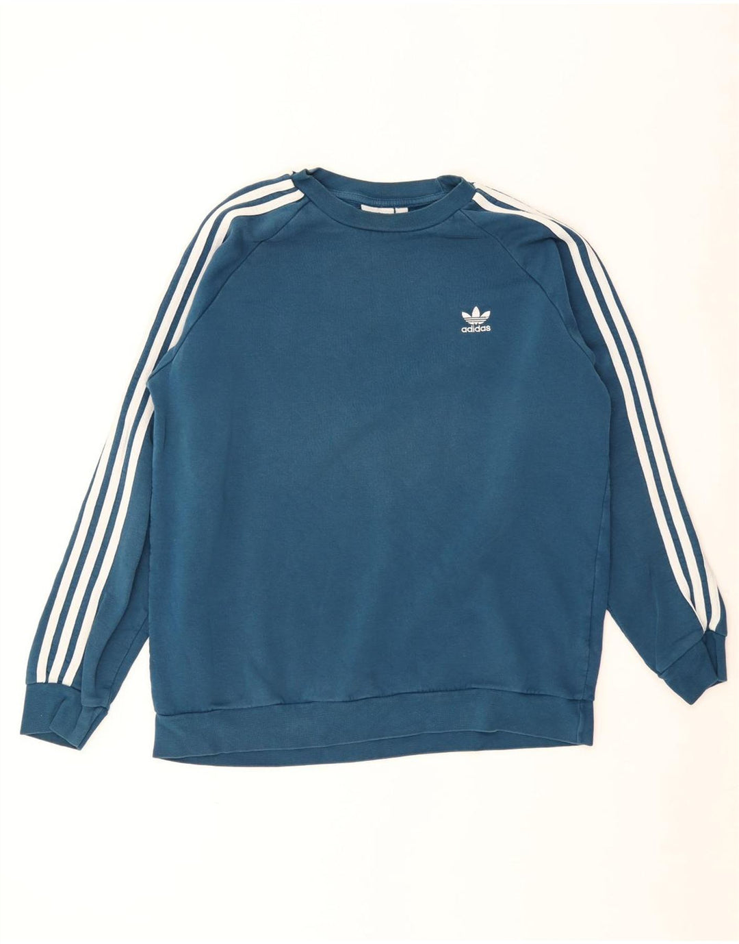 Adidas Sweat-shirt pour homme en coton bleu Taille L