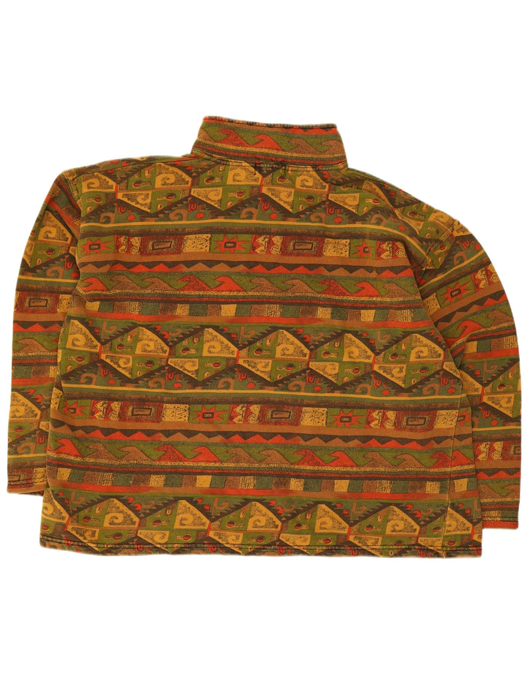 vintage Femmes Sweat-shirt surdimensionné Jumper UK 16 Grand Multicolore