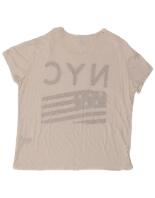 Tommy Hilfiger T-shirt graphique pour homme XL Blanc Coton