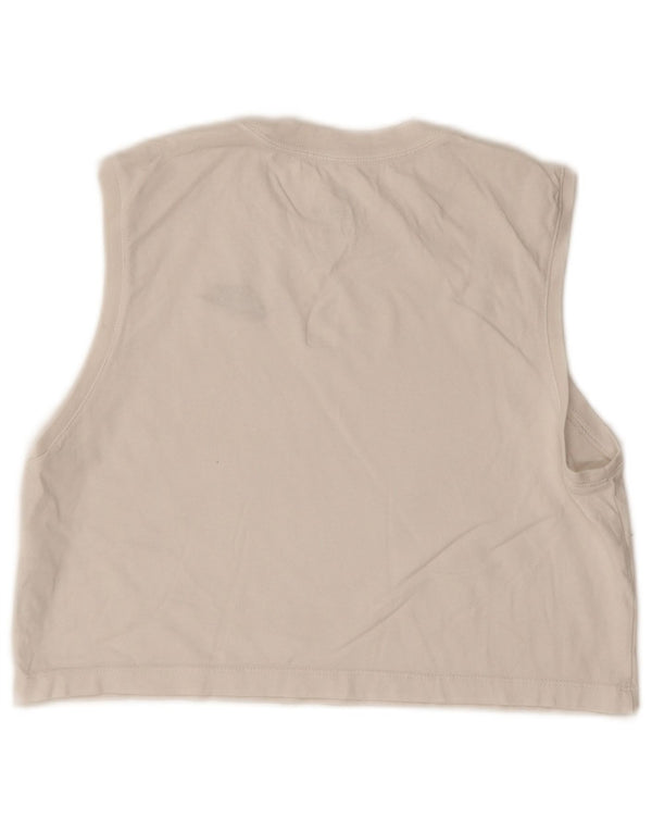 Nike Womens Crop Oversize Débardeur UK 6 XS Blanc Coton