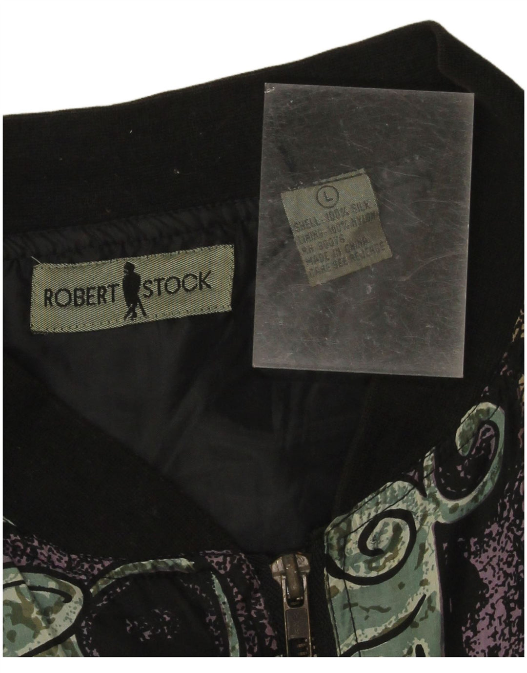 Robert Stock Veste Bomber Coupe Ample pour Homme UK 40 Grand Paisley Multicolore