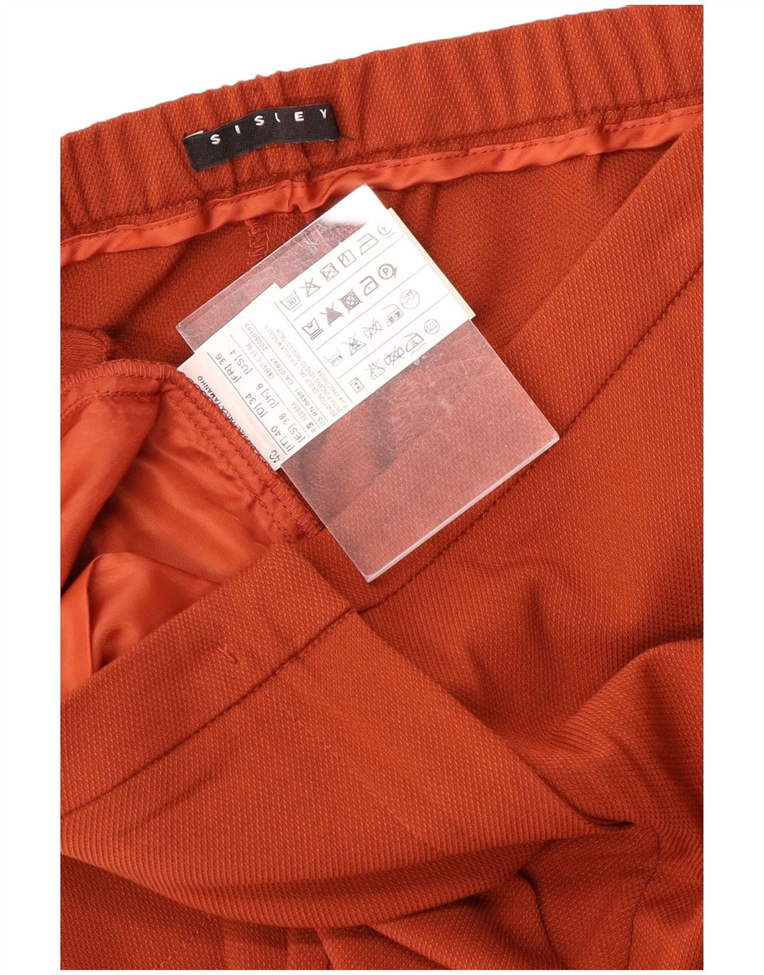 Sisley Pantalon Chino Joggers Femme UK 8 Small W30 L27 Rouge Polyester