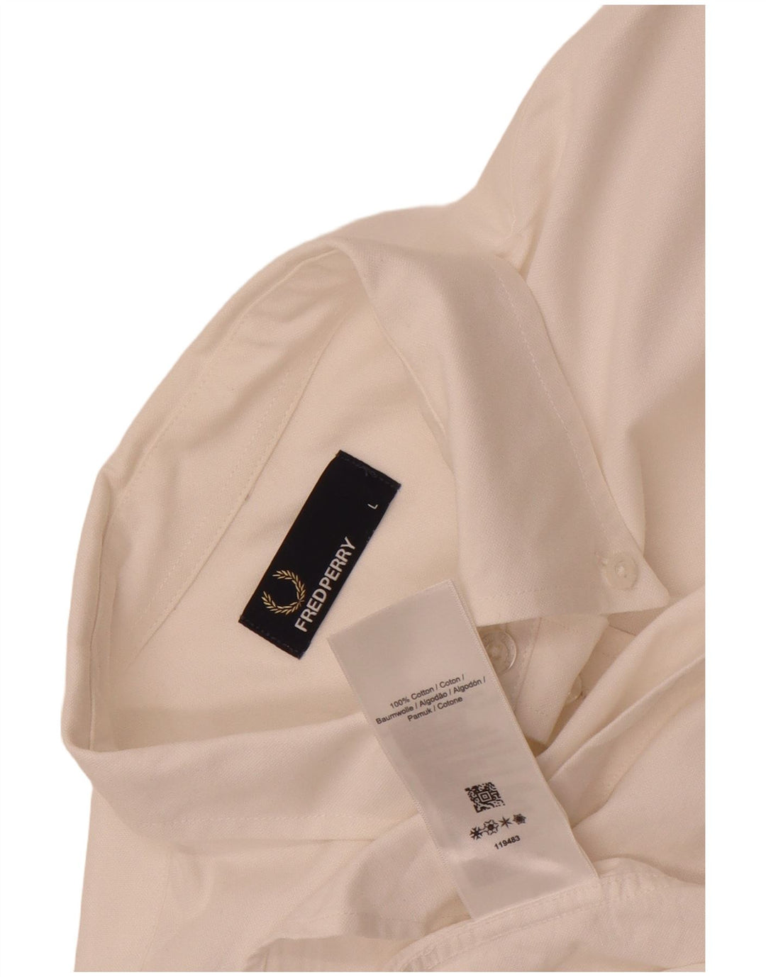 Fred Perry Chemise Homme Grand Coton Blanc