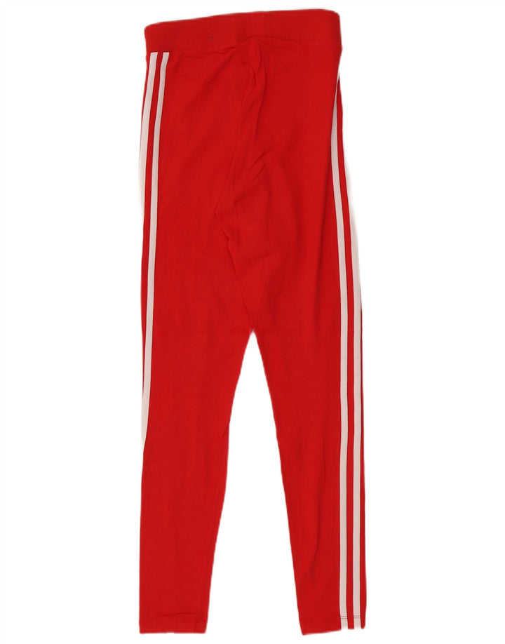 Adidas Leggings Femme UK 10 Petit Coton Rouge
