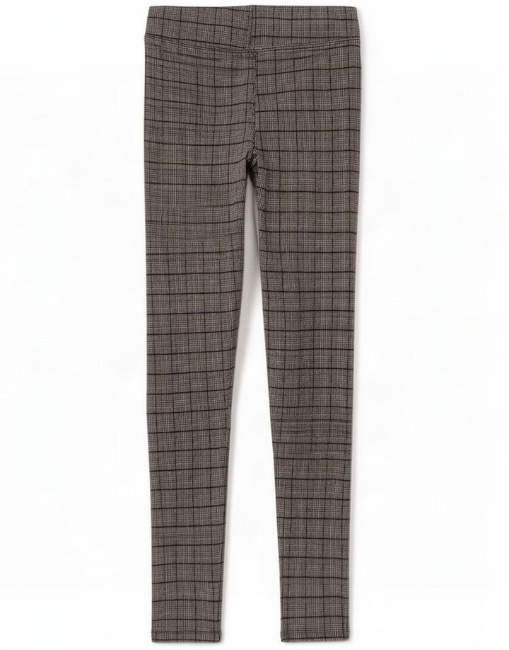 Zara Leggings Femme Moyen W28 L28 Gris Pied-de-Poule