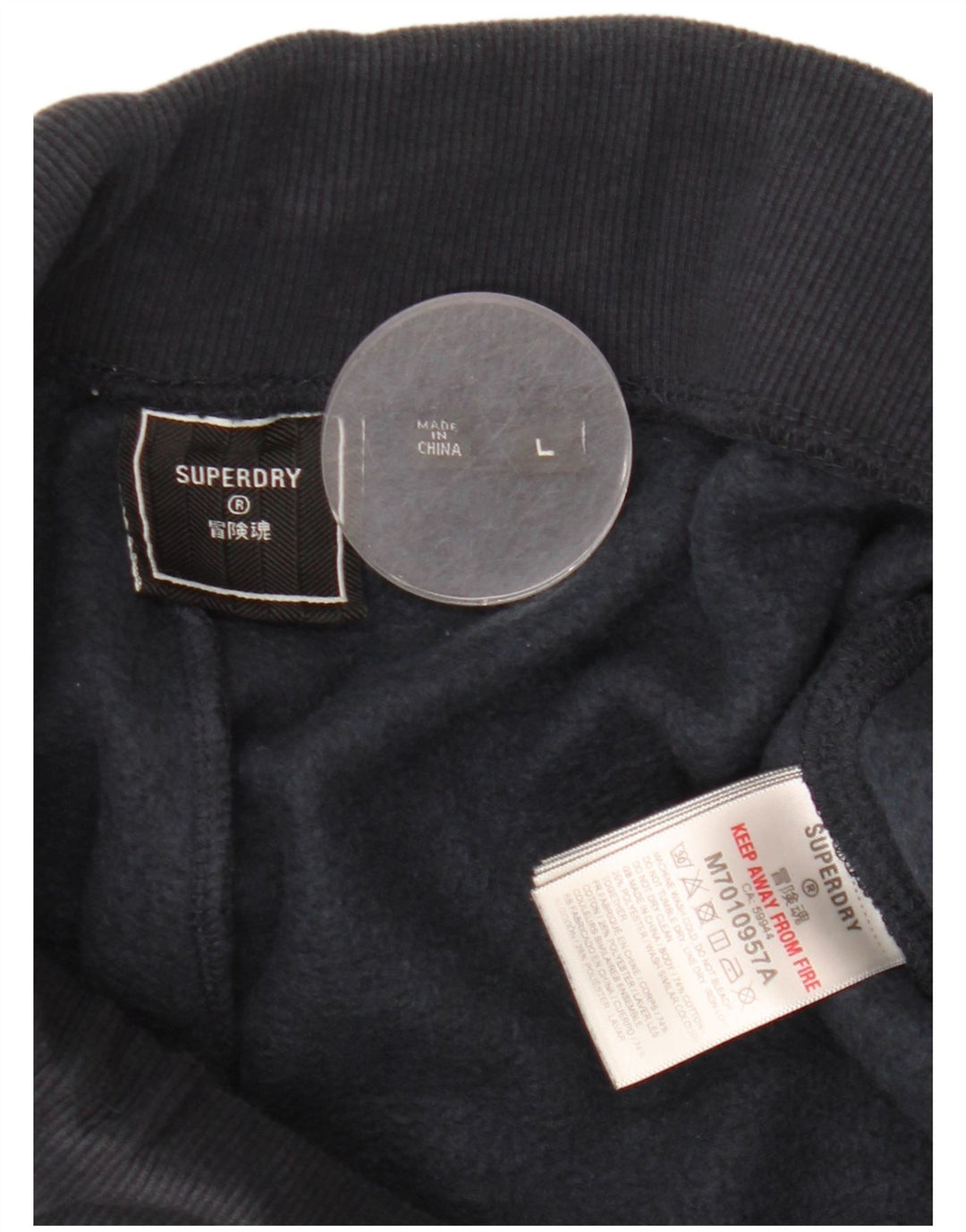 SUPERDRY Pantalon de Survêtement Homme Joggers Large Bleu Marine Coton