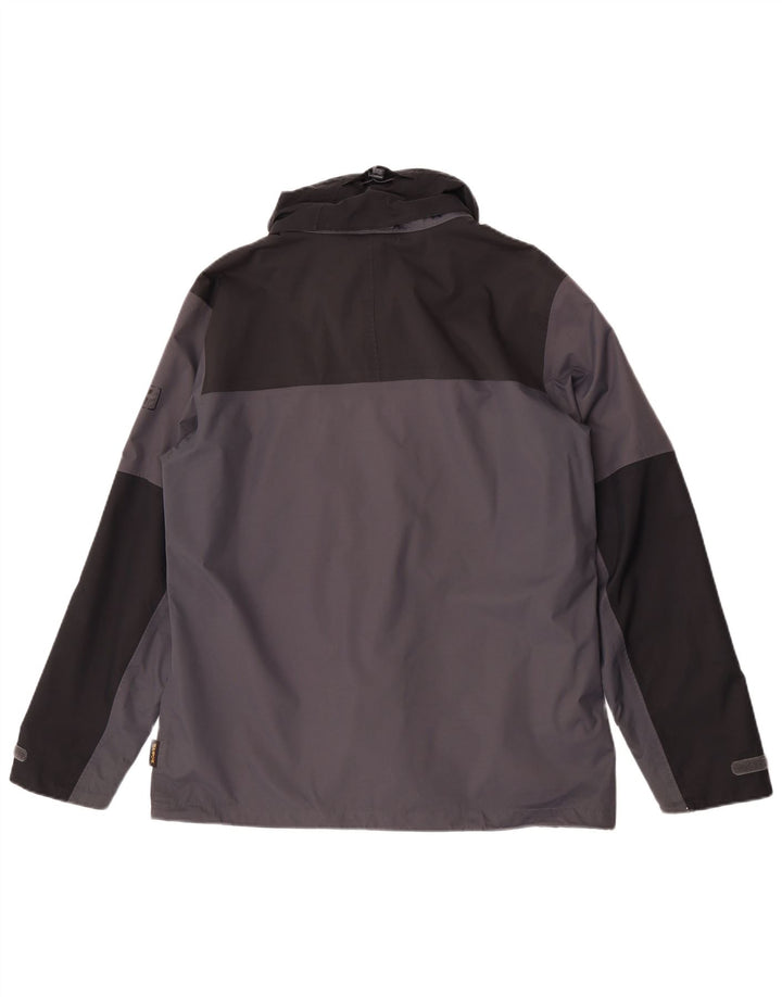 Jack Wolfskin Veste de Pluie Homme UK 36/38 Gris Moyen Colourblock Polyamide