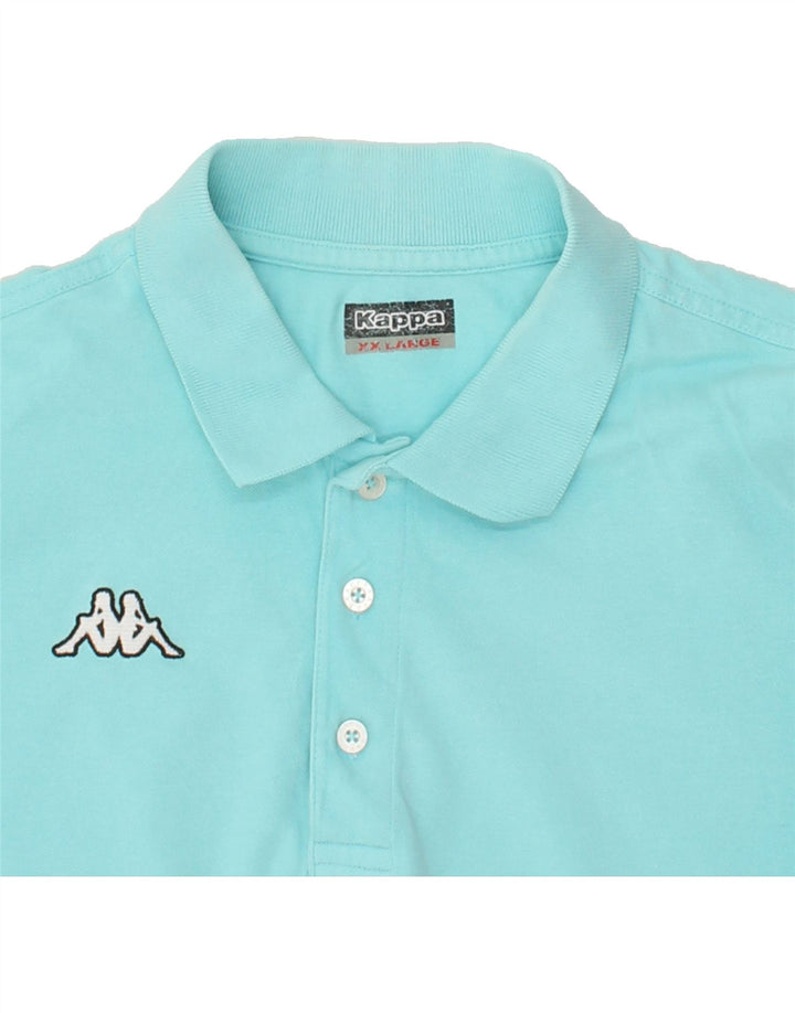 KAPPA Mens Polo Shirt 2XL Blue Cotton Vintage Kappa and Second-Hand Kappa from Messina Hembry 