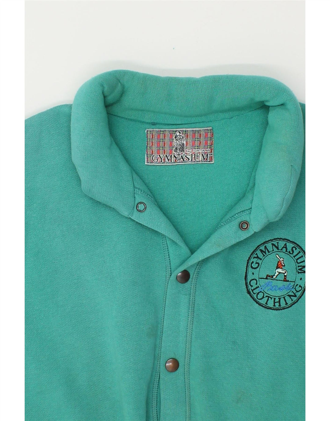 GYMNASIUM Womens Sleeveless Tracksuit Top Jacket UK 14 Medium Green Vintage Gymnasium and Second-Hand Gymnasium from Messina Hembry 