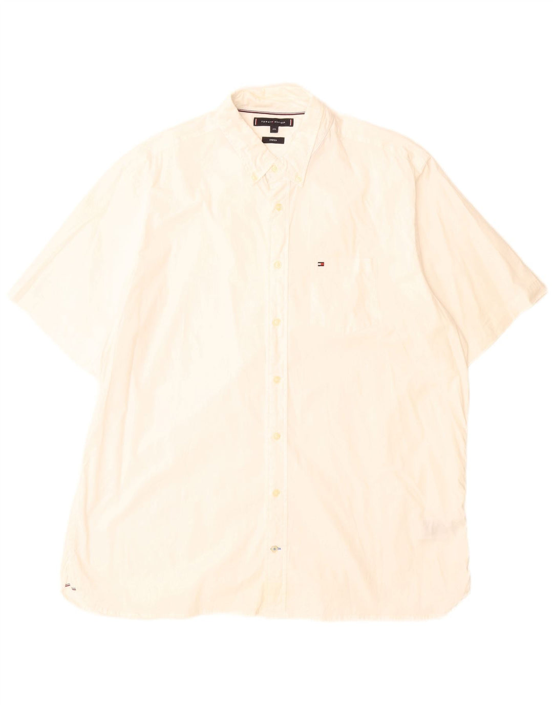 Tommy Hilfiger Chemise à manches courtes pour hommes 2XL Coton blanc