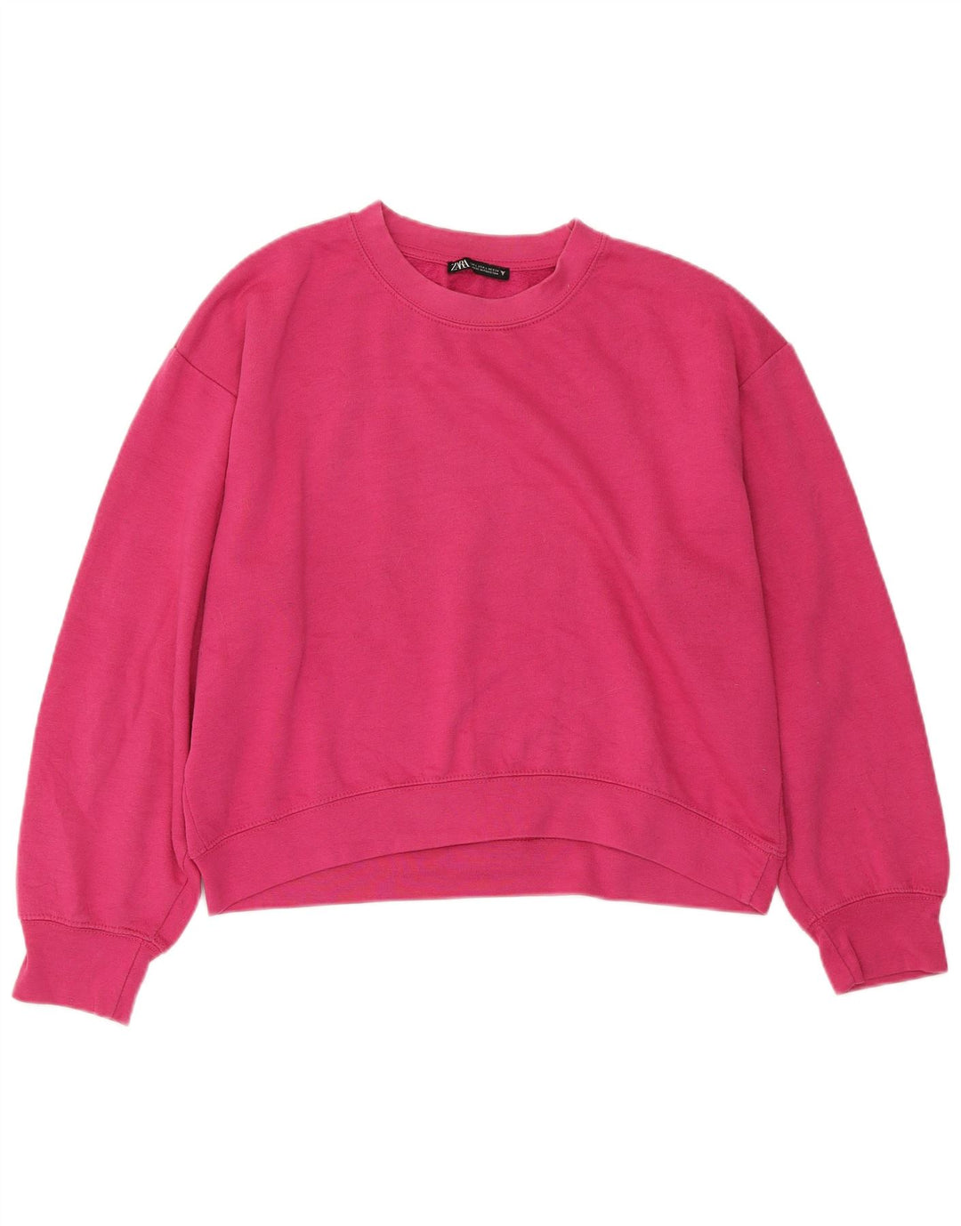 ZARA Femme Sweat-shirt surdimensionné UK 16 Large Rose