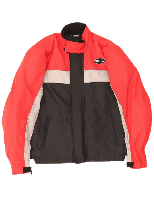 vintage Mens Racer Jacket UK 36 Petit Colorblock Rouge