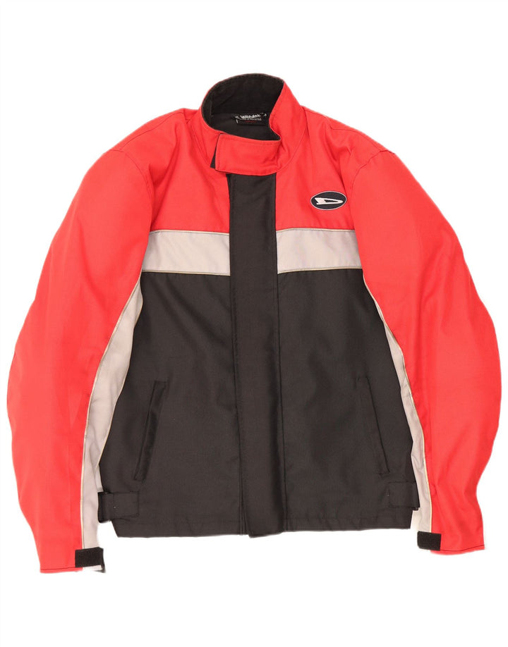 vintage Mens Racer Jacket UK 36 Petit Colorblock Rouge