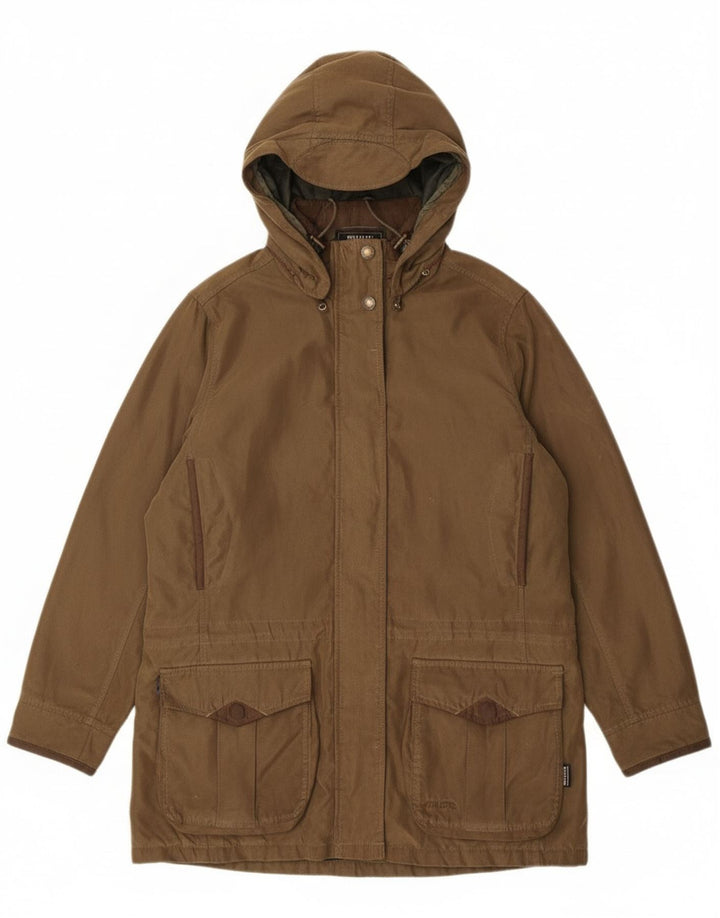 Musto Veste Parka À Capuche Zippée Femme UK 16 Grand Kaki Polyester Classique