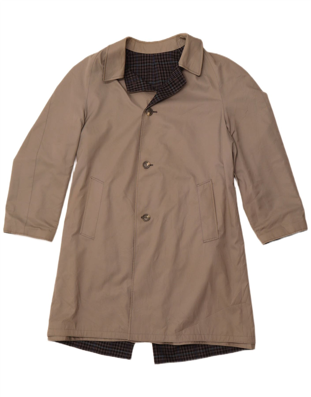 DIOLEN Trench réversible pour homme UK 40 Grand gris à carreaux en polyester