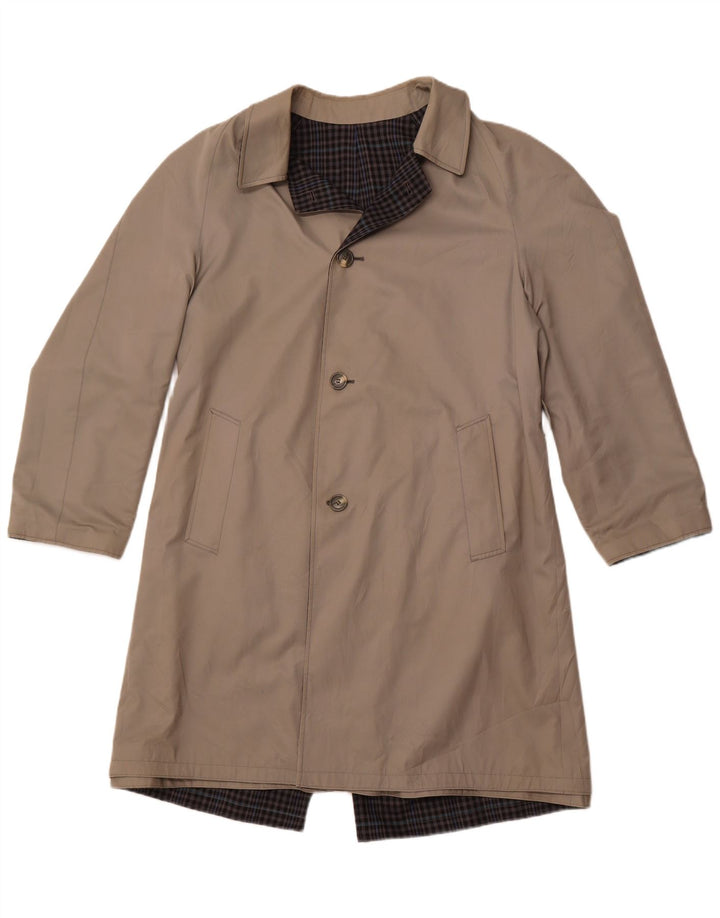 DIOLEN Trench réversible pour homme UK 40 Grand gris à carreaux en polyester