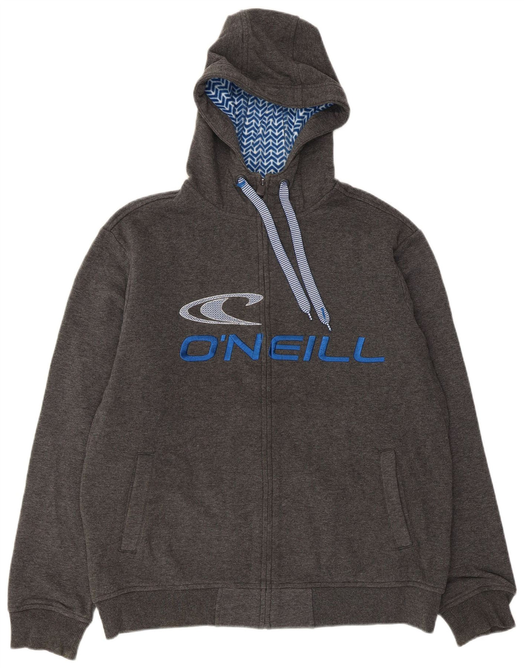 O'Neill Pull à capuche zippé graphique pour homme XL Gris Coton