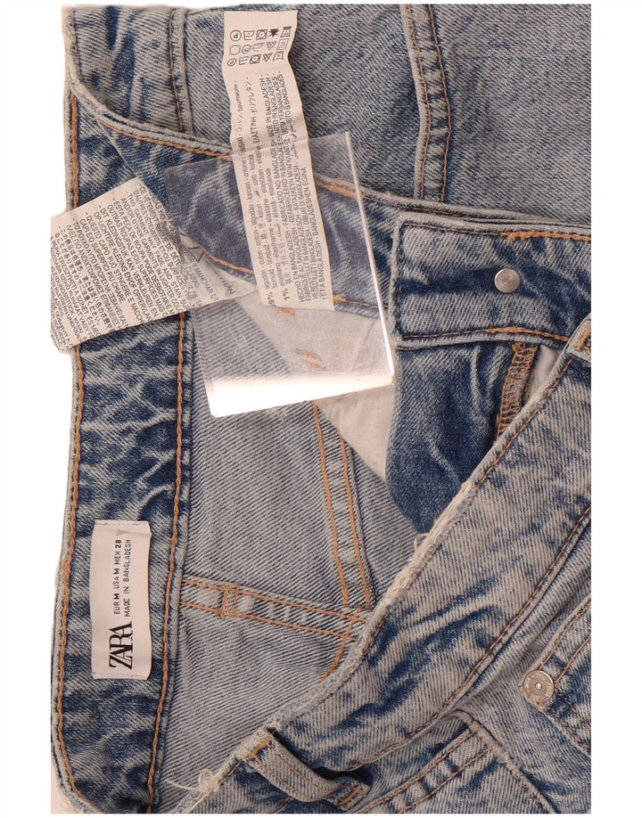 Zara Femme Jupe En Jean Moyen W28 Bleu Coton