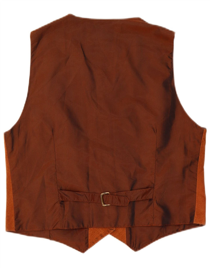S.Oliver Gilet en daim pour femme IT 40 petit cuir marron