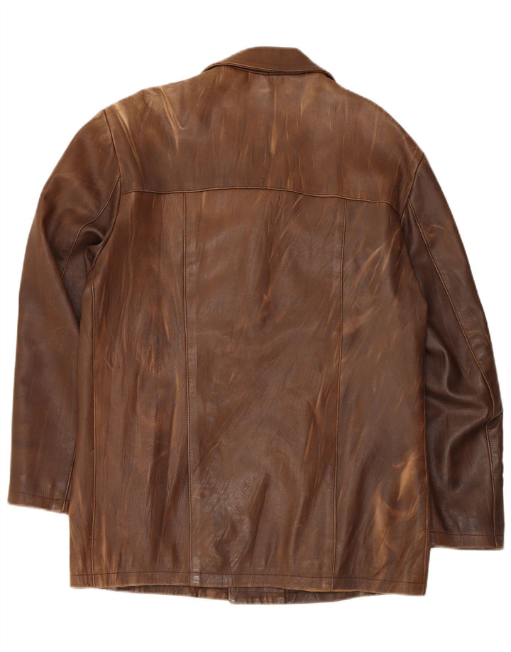 veste en cuir homme vintage UK 38 Brun moyen