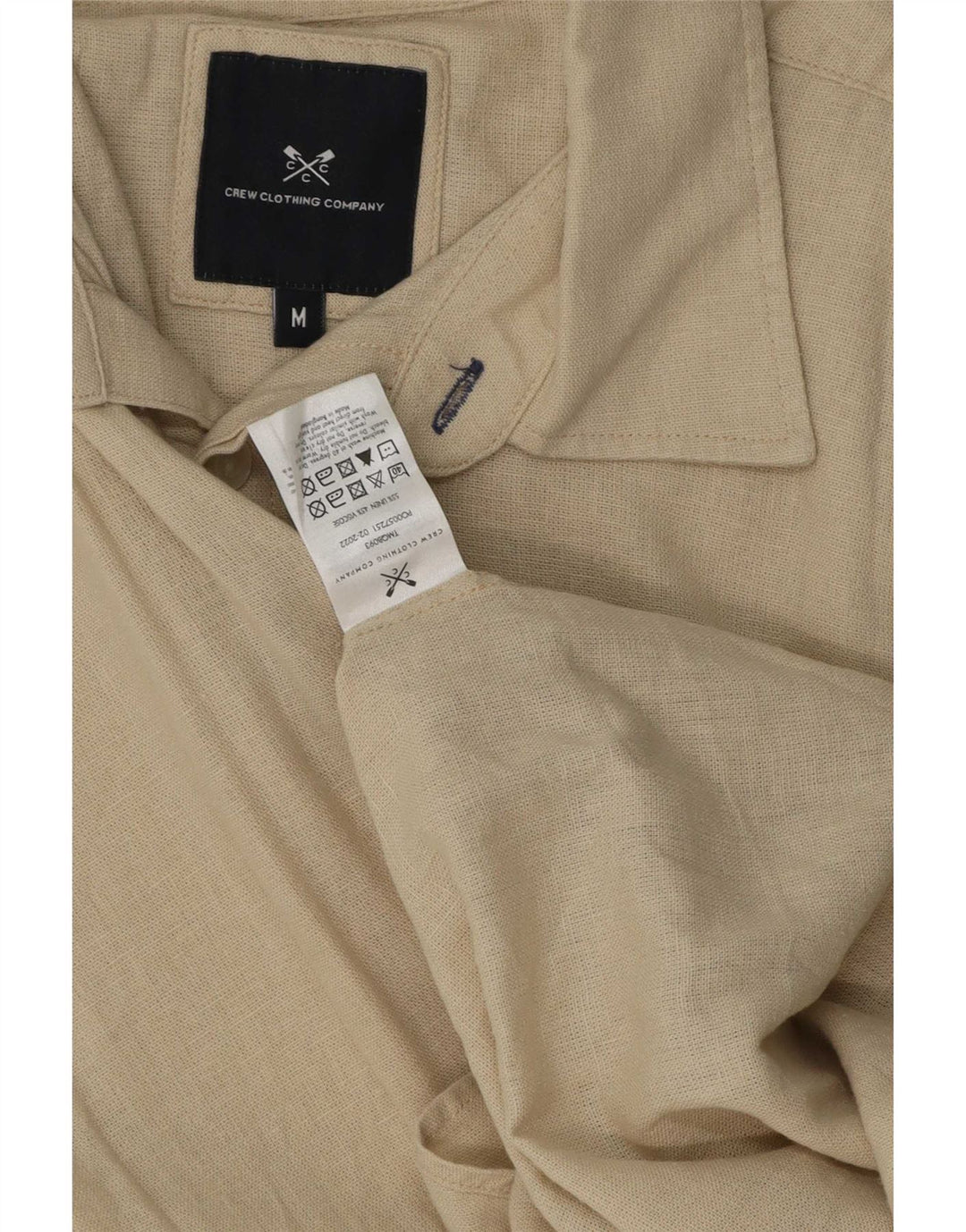 Crew Clothing Chemise Homme Lin Beige Moyen