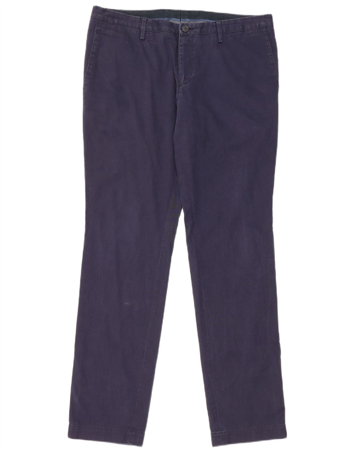 HUGO BOSS Pantalon Chino Slim Homme EU 50 Large W34 L32 Bleu Marine Coton
