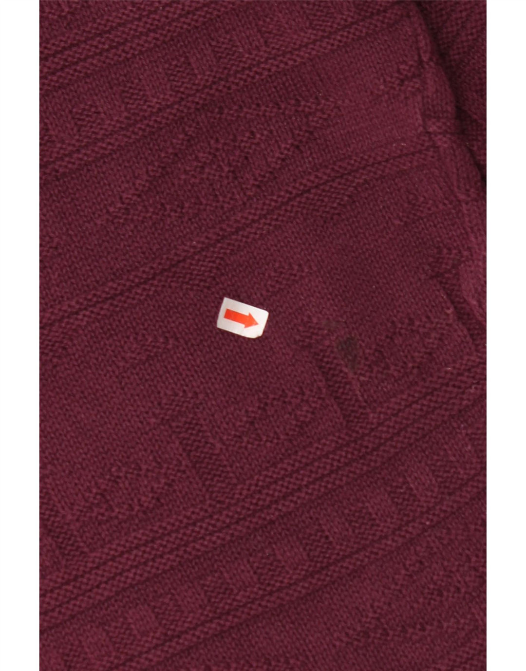 VINTAGE Pull à col rond pour homme Large Bordeaux