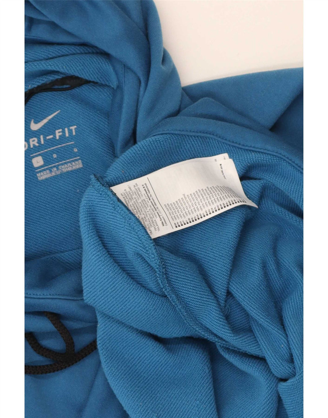 Nike Pull à capuche à manches courtes Dri Fit pour homme en polyester Bleu Taille L