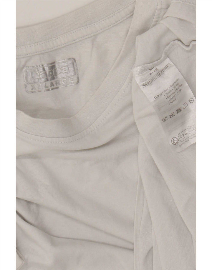 Kappa T-Shirt Homme Top 2XL Blanc Coton