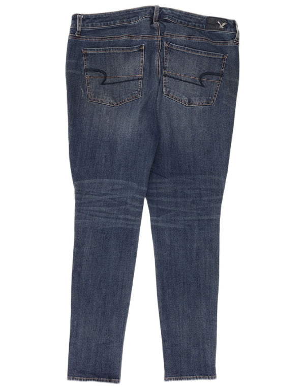 American Eagle Jean Jegging Femme UK 18 XL W38 L28 Bleu Coton