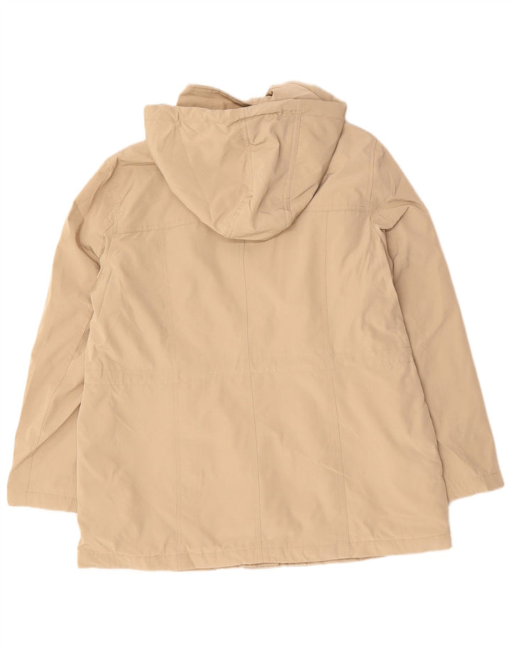 LONDON FOG Veste utilitaire à capuche pour femme UK 16 Large Beige Polyester
