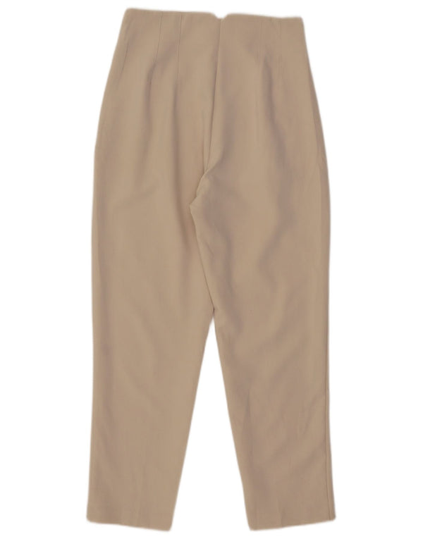 Zara Pantalon de costume fuselé taille haute pour homme Medium W28 L27 Beige Polyester