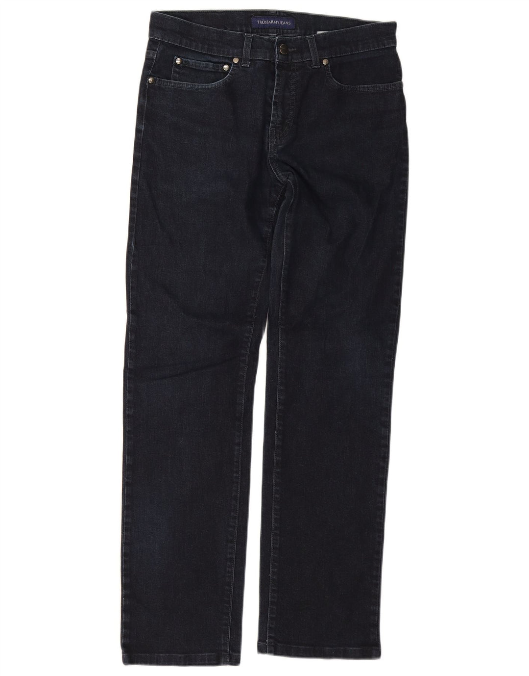 Trussardi Femme Jean Droit W33 L29 Bleu Marine Coton