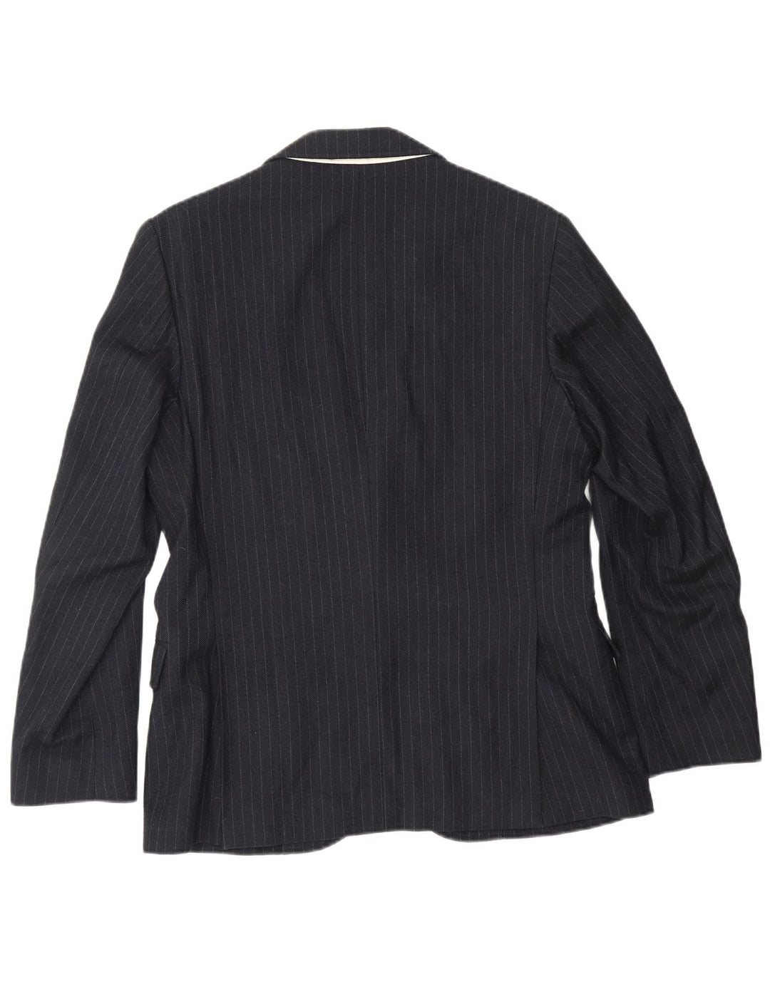 GANT Hommes Coupe Ajustée Blazer Veste IT 46 Petit Bleu Marine Rayé