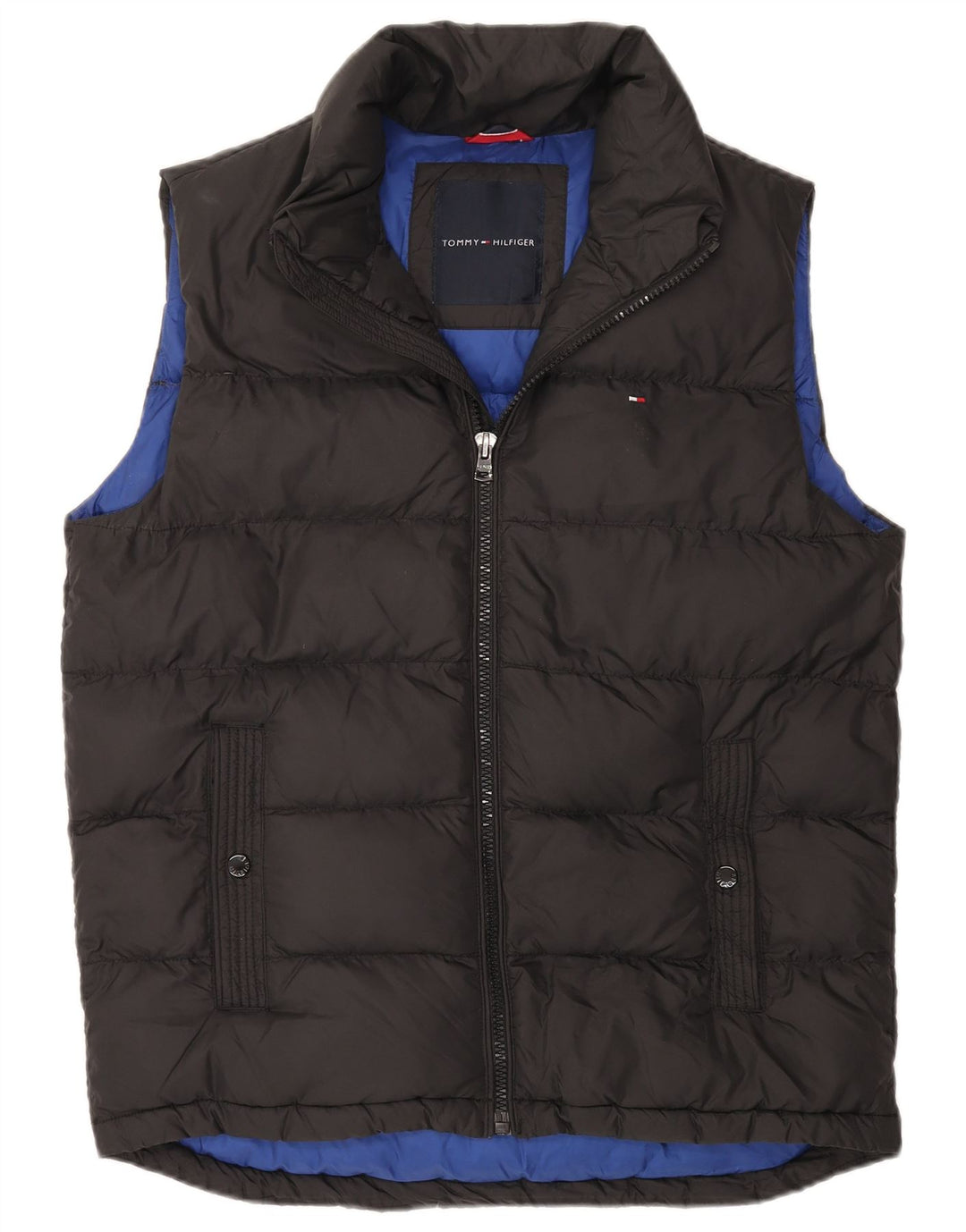 TOMMY HILFIGER Gilet rembourré pour hommes UK 40 Large Nylon noir