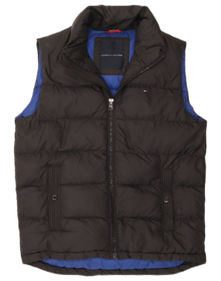 TOMMY HILFIGER Gilet rembourré pour hommes UK 40 Large Nylon noir
