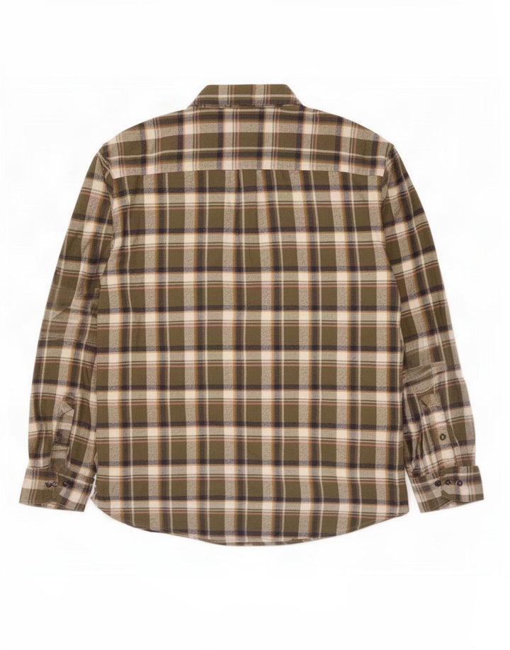 Marks & Spencer Chemise en flanelle pour homme 2XL en coton à carreaux vert