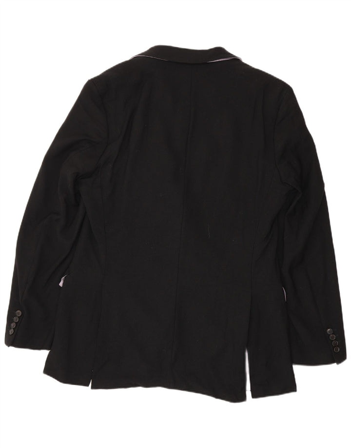 Hugo Boss Veste blazer à 2 boutons pour homme UK 102 Grande laine vierge noire