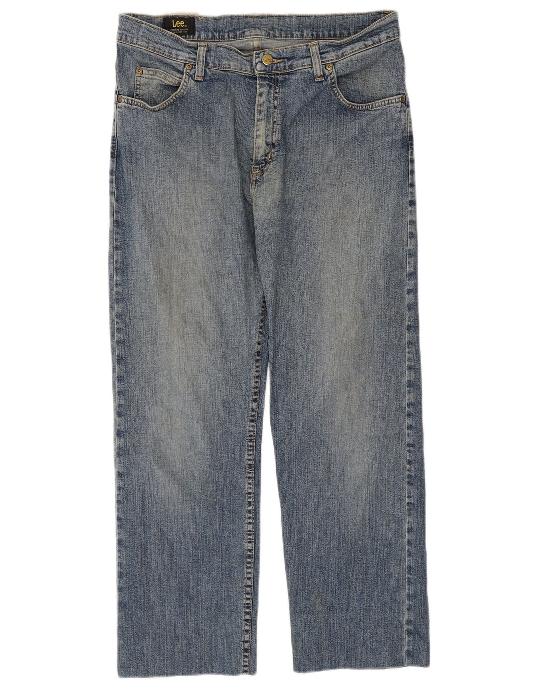 LEE Mens Brooklyn Straight Jeans W33 L27 Blue Cotton