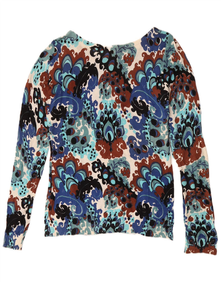 J. Crew Pull col bateau pour femme UK 12 Medium Multicolore Paisley