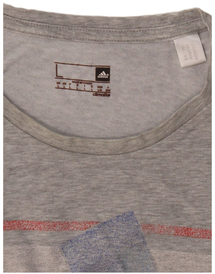 ADIDAS T-shirt Climalite Graphic pour hommes, grand gris