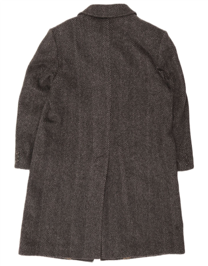 Lebole Manteau Homme IT 49 Laine à Chevrons Gris Moyen