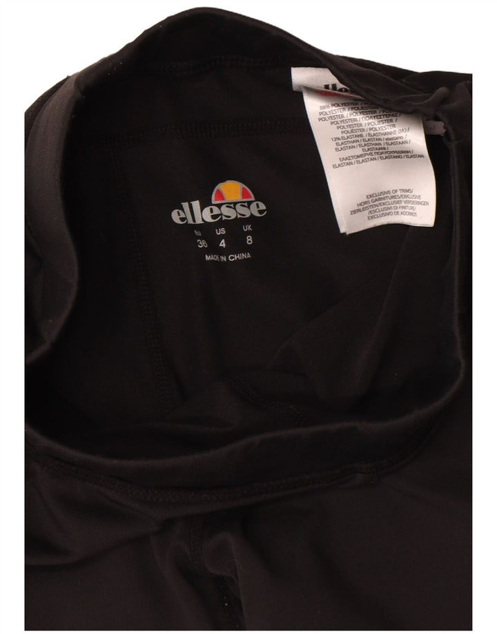 Ellesse Legging court graphique pour femme UK 8 Small Noir Polyester