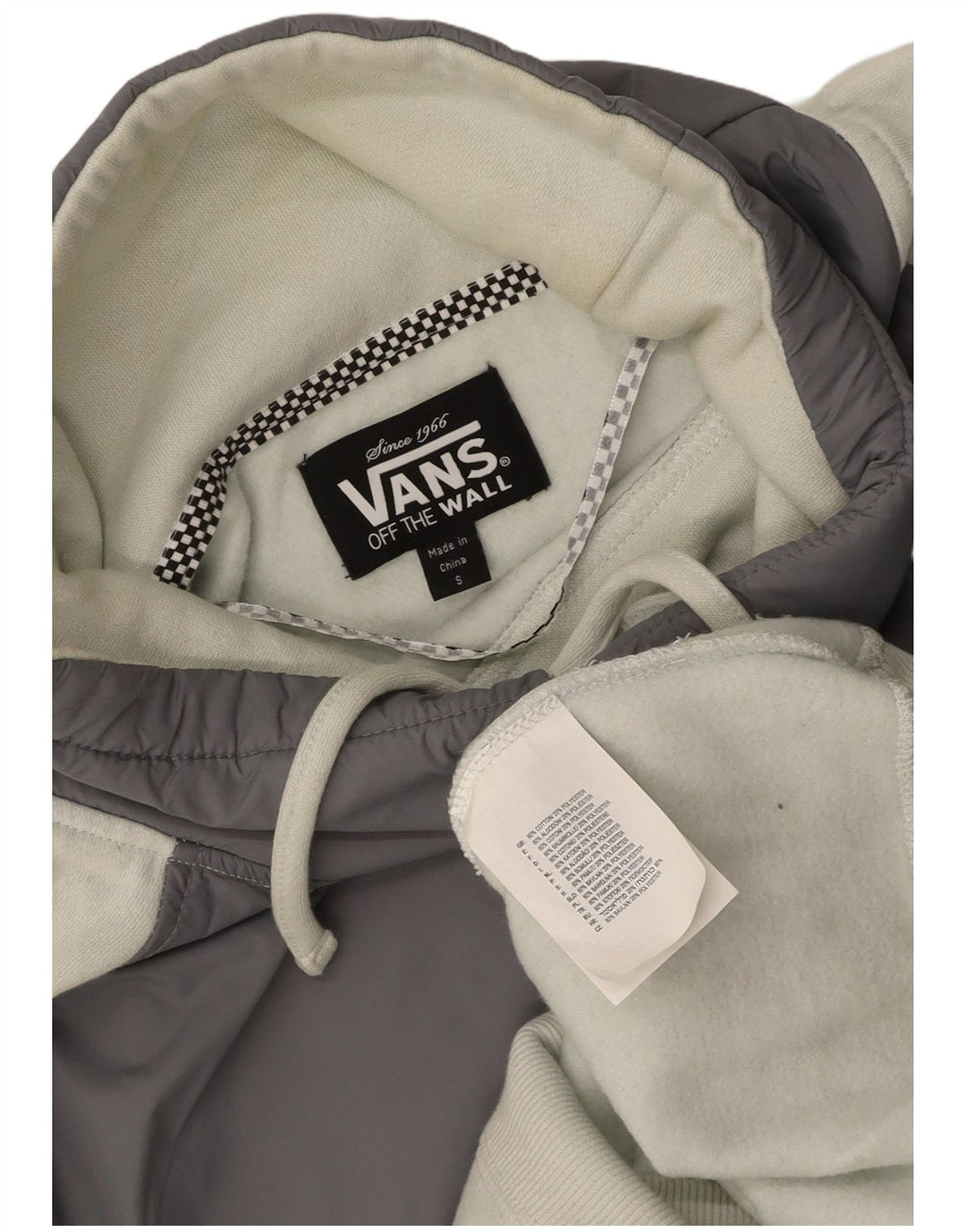 VANS Sweat-shirt pour femme UK 10 Petit coton color block blanc