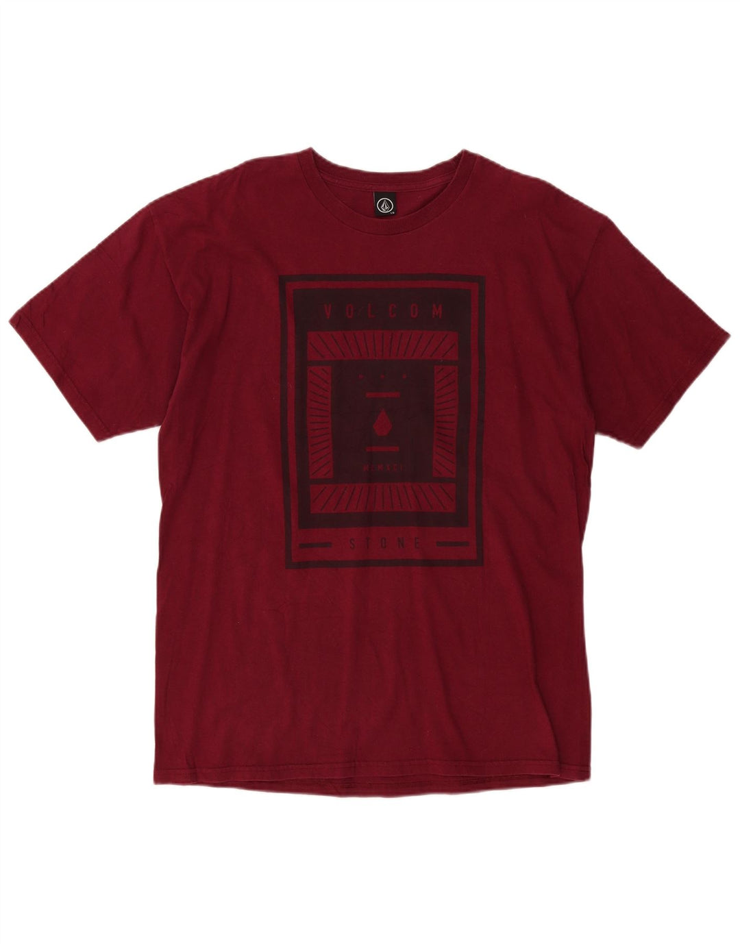 Volcom T-shirt graphique pour hommes, grand, bordeaux