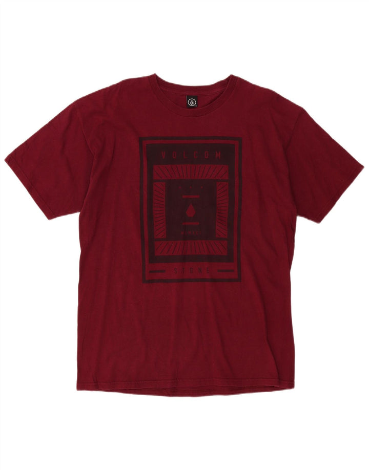 Volcom T-shirt graphique pour hommes, grand, bordeaux