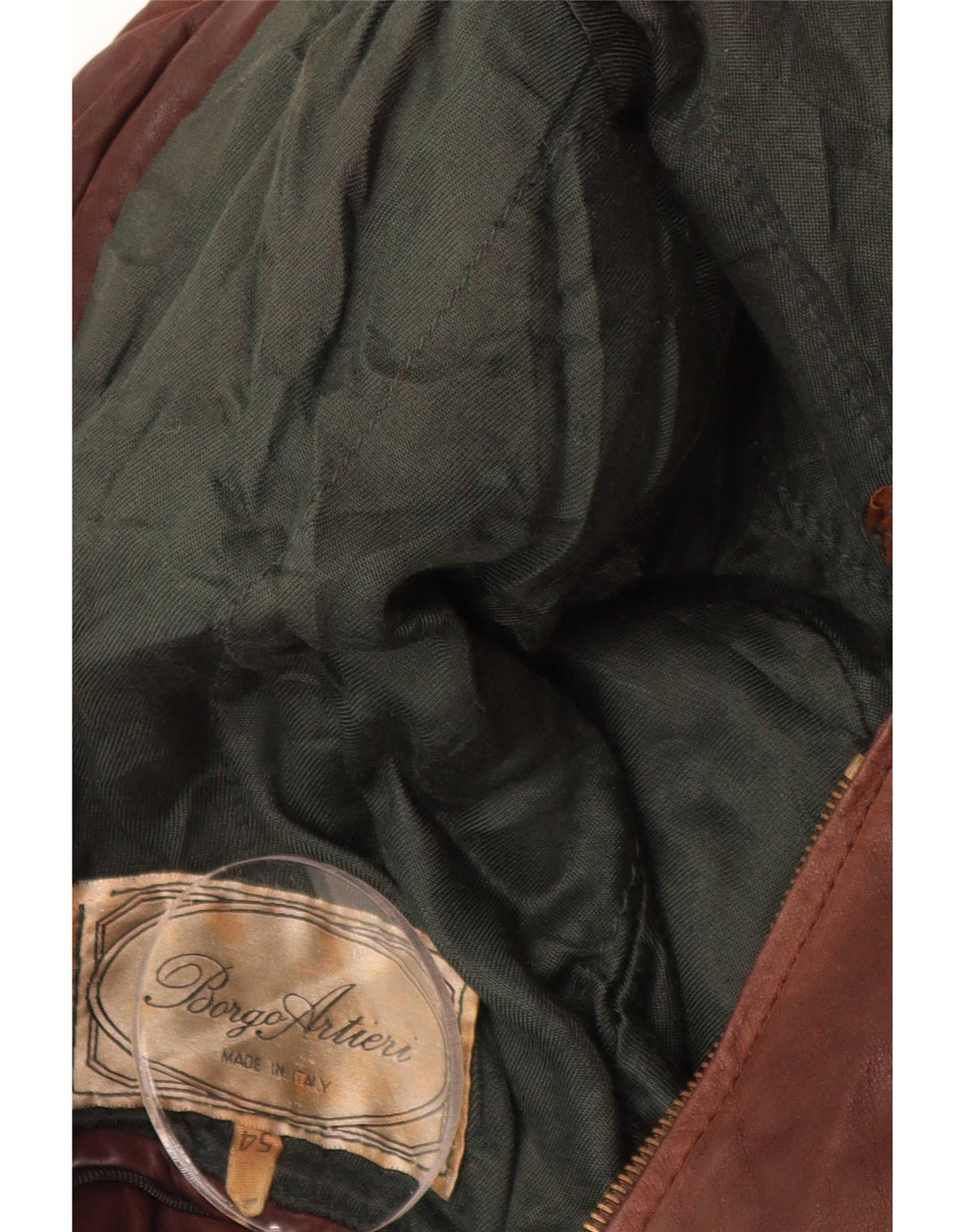 Borgo Arthieri Veste de motard en cuir pour homme IT 54 2XL Marron